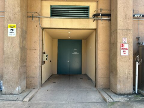 Green double doors leading to ESE Department